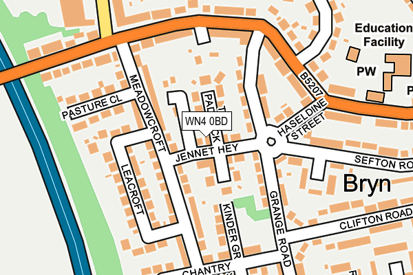 WN4 0BD map - OS OpenMap – Local (Ordnance Survey)