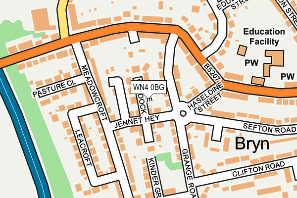 WN4 0BG map - OS OpenMap – Local (Ordnance Survey)