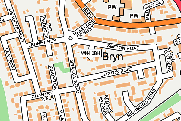 WN4 0BH map - OS OpenMap – Local (Ordnance Survey)