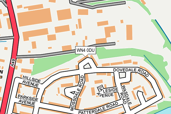 WN4 0DU map - OS OpenMap – Local (Ordnance Survey)