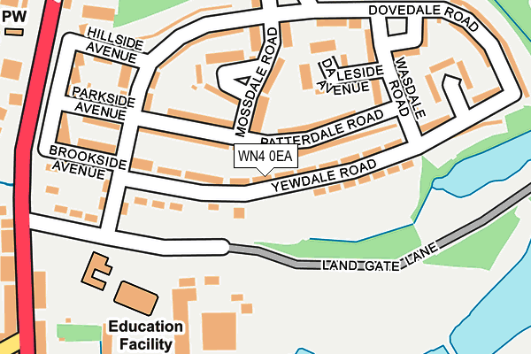 WN4 0EA map - OS OpenMap – Local (Ordnance Survey)
