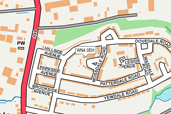 WN4 0EH map - OS OpenMap – Local (Ordnance Survey)