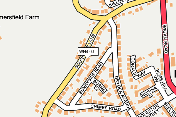 WN4 0JT map - OS OpenMap – Local (Ordnance Survey)