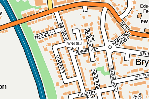 WN4 0LJ map - OS OpenMap – Local (Ordnance Survey)