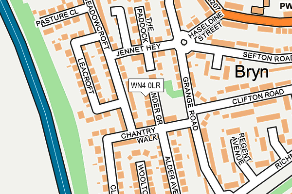 WN4 0LR map - OS OpenMap – Local (Ordnance Survey)