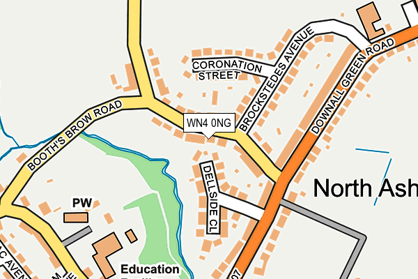 WN4 0NG map - OS OpenMap – Local (Ordnance Survey)
