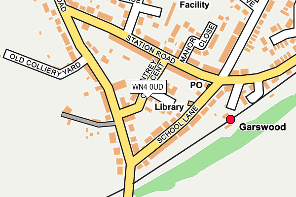 WN4 0UD map - OS OpenMap – Local (Ordnance Survey)