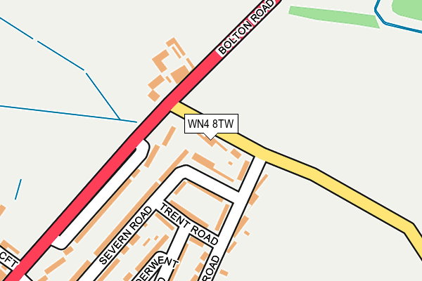 WN4 8TW map - OS OpenMap – Local (Ordnance Survey)