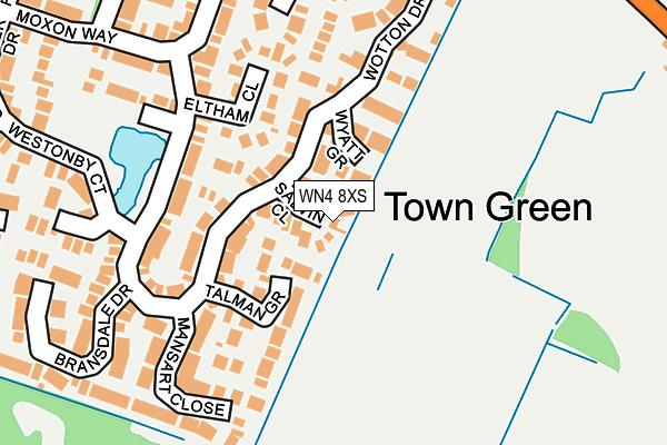 WN4 8XS map - OS OpenMap – Local (Ordnance Survey)