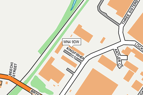 WN4 9DW map - OS OpenMap – Local (Ordnance Survey)