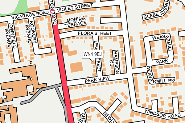WN4 9EJ map - OS OpenMap – Local (Ordnance Survey)