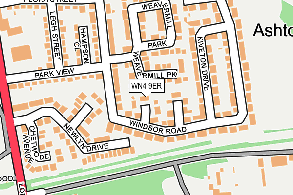 WN4 9ER map - OS OpenMap – Local (Ordnance Survey)