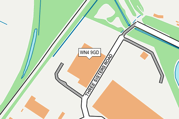 WN4 9GD map - OS OpenMap – Local (Ordnance Survey)