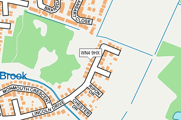 WN4 9HX map - OS OpenMap – Local (Ordnance Survey)