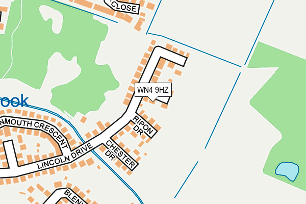 WN4 9HZ map - OS OpenMap – Local (Ordnance Survey)