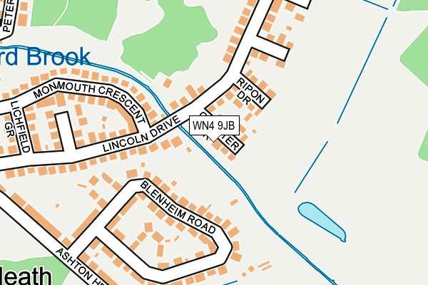 WN4 9JB map - OS OpenMap – Local (Ordnance Survey)