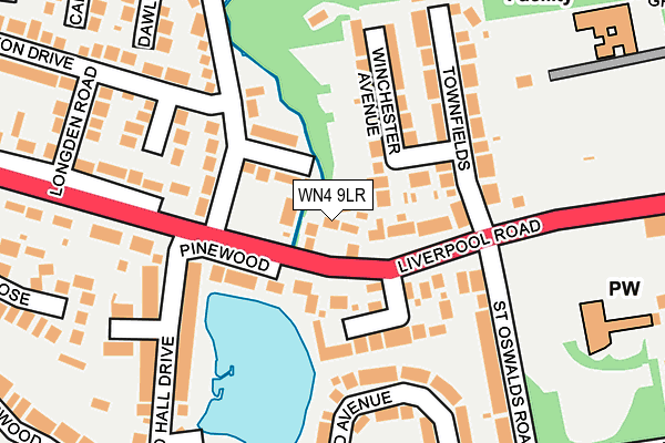 WN4 9LR map - OS OpenMap – Local (Ordnance Survey)