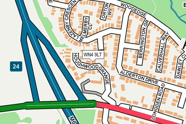 WN4 9LT map - OS OpenMap – Local (Ordnance Survey)