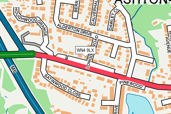 WN4 9LX map - OS OpenMap – Local (Ordnance Survey)