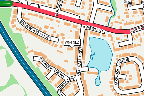 WN4 9LZ map - OS OpenMap – Local (Ordnance Survey)