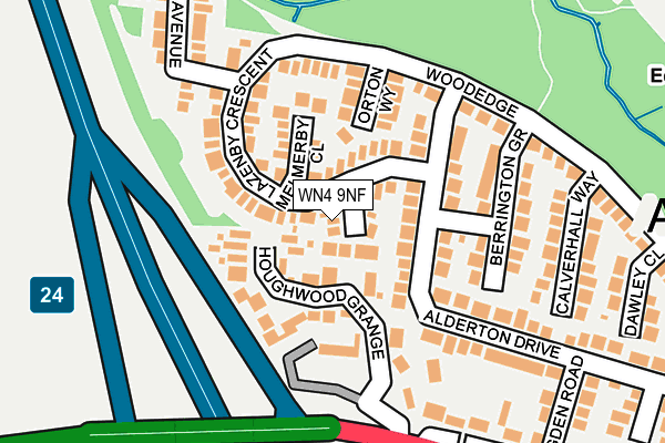 WN4 9NF map - OS OpenMap – Local (Ordnance Survey)