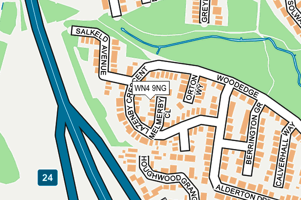WN4 9NG map - OS OpenMap – Local (Ordnance Survey)