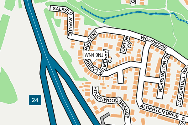WN4 9NJ map - OS OpenMap – Local (Ordnance Survey)