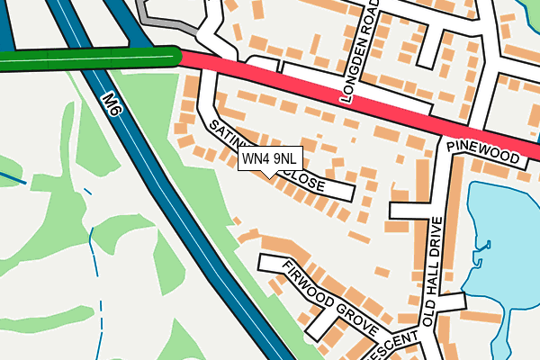 WN4 9NL map - OS OpenMap – Local (Ordnance Survey)