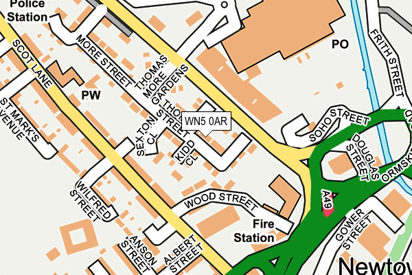 WN5 0AR map - OS OpenMap – Local (Ordnance Survey)