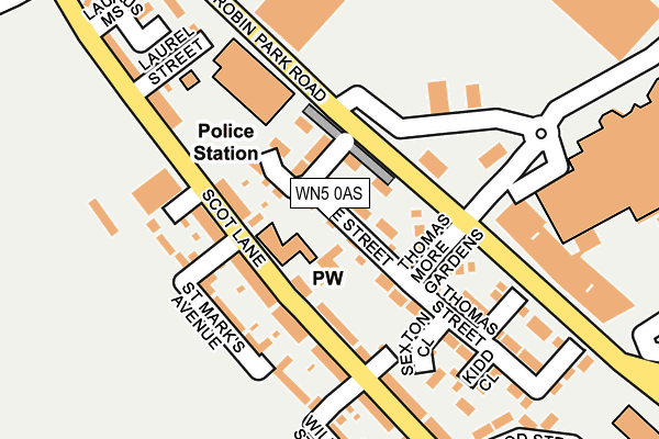 WN5 0AS map - OS OpenMap – Local (Ordnance Survey)
