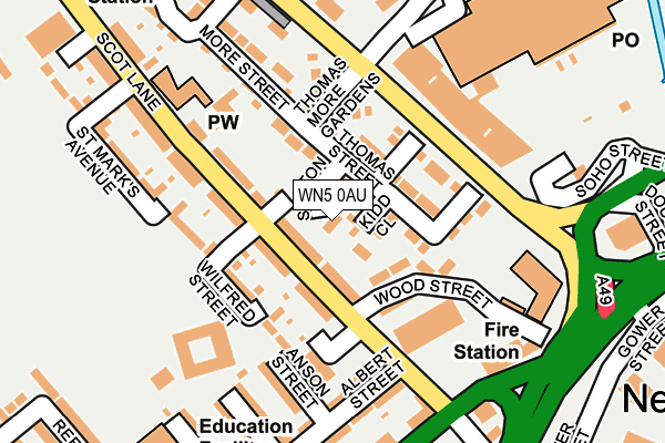WN5 0AU map - OS OpenMap – Local (Ordnance Survey)