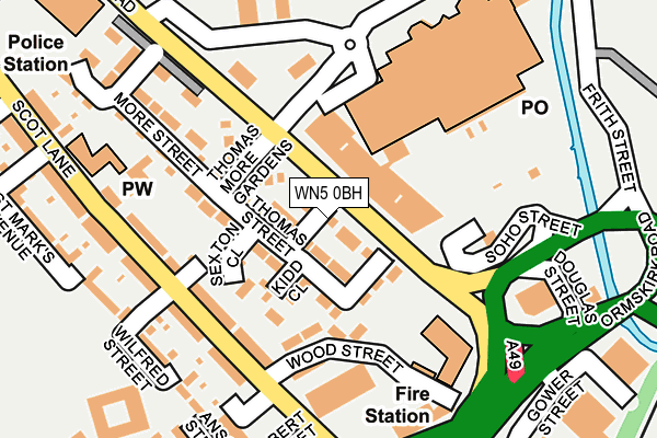 WN5 0BH map - OS OpenMap – Local (Ordnance Survey)