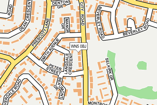 WN5 0BJ map - OS OpenMap – Local (Ordnance Survey)