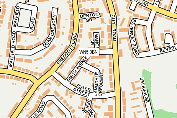 WN5 0BN map - OS OpenMap – Local (Ordnance Survey)