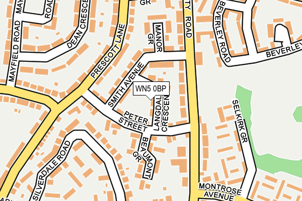 WN5 0BP map - OS OpenMap – Local (Ordnance Survey)