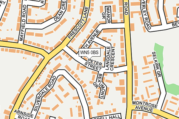 WN5 0BS map - OS OpenMap – Local (Ordnance Survey)
