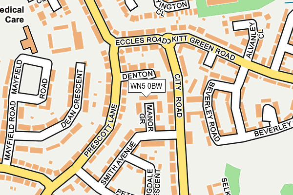 WN5 0BW map - OS OpenMap – Local (Ordnance Survey)