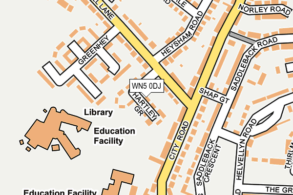 WN5 0DJ map - OS OpenMap – Local (Ordnance Survey)