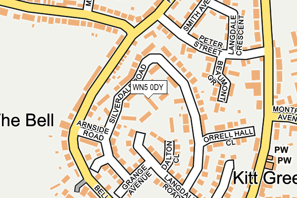 WN5 0DY map - OS OpenMap – Local (Ordnance Survey)