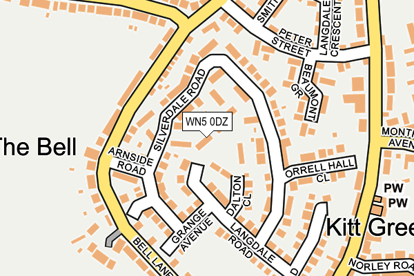 WN5 0DZ map - OS OpenMap – Local (Ordnance Survey)