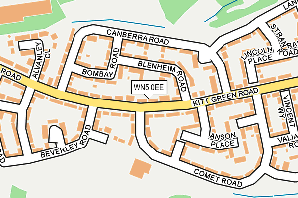 WN5 0EE map - OS OpenMap – Local (Ordnance Survey)
