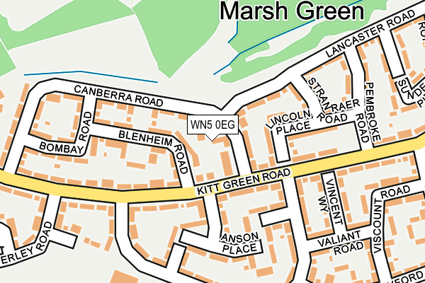 WN5 0EG map - OS OpenMap – Local (Ordnance Survey)