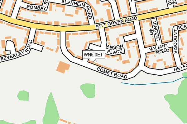 WN5 0ET map - OS OpenMap – Local (Ordnance Survey)