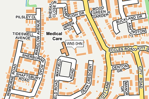 WN5 0HN map - OS OpenMap – Local (Ordnance Survey)