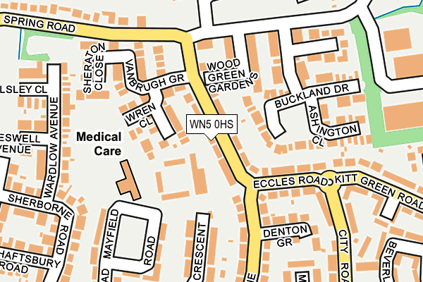 WN5 0HS map - OS OpenMap – Local (Ordnance Survey)