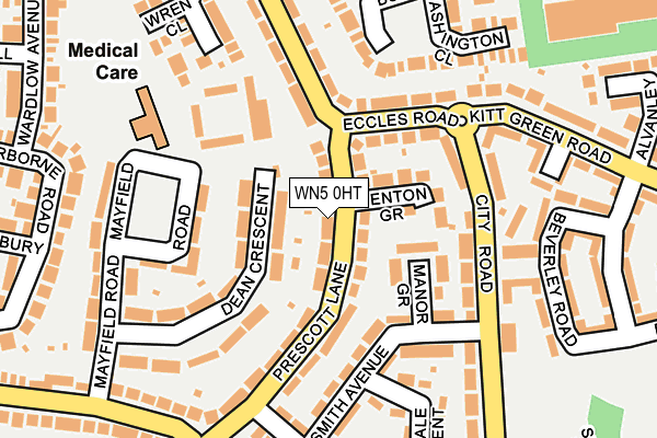 WN5 0HT map - OS OpenMap – Local (Ordnance Survey)
