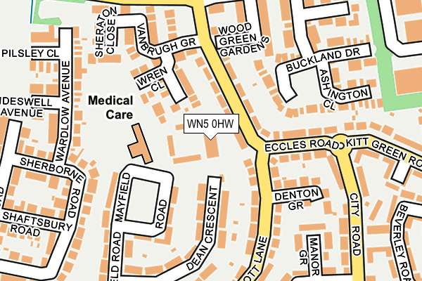 WN5 0HW map - OS OpenMap – Local (Ordnance Survey)