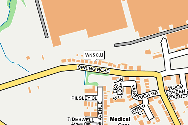 WN5 0JJ map - OS OpenMap – Local (Ordnance Survey)