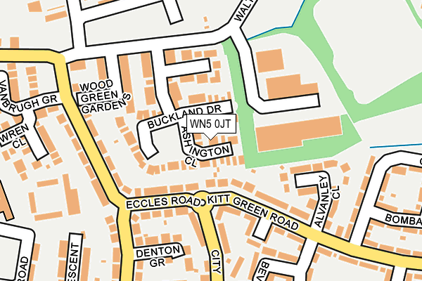 WN5 0JT map - OS OpenMap – Local (Ordnance Survey)