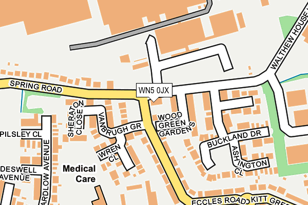 WN5 0JX map - OS OpenMap – Local (Ordnance Survey)